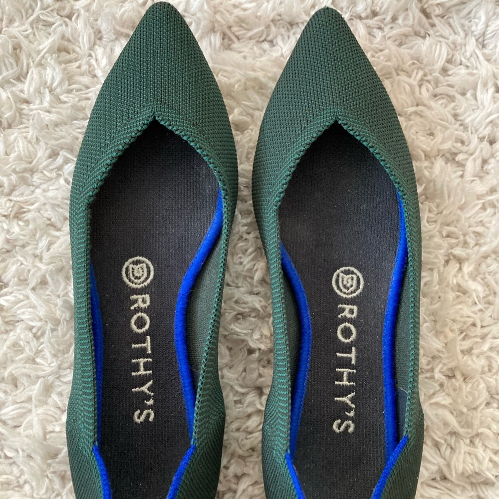 Rothy’s Emerald Points size 7.5